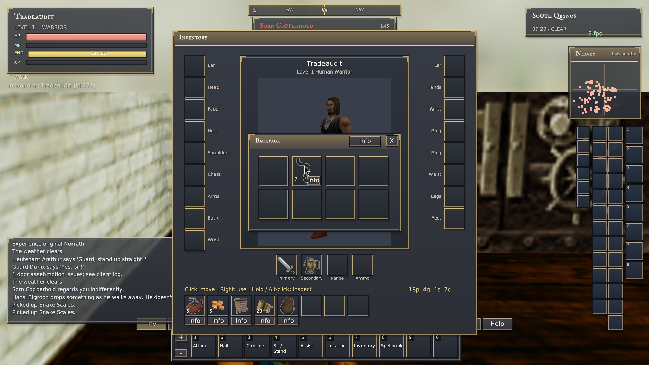 Bank container remains accessible while moving items through carried inventory