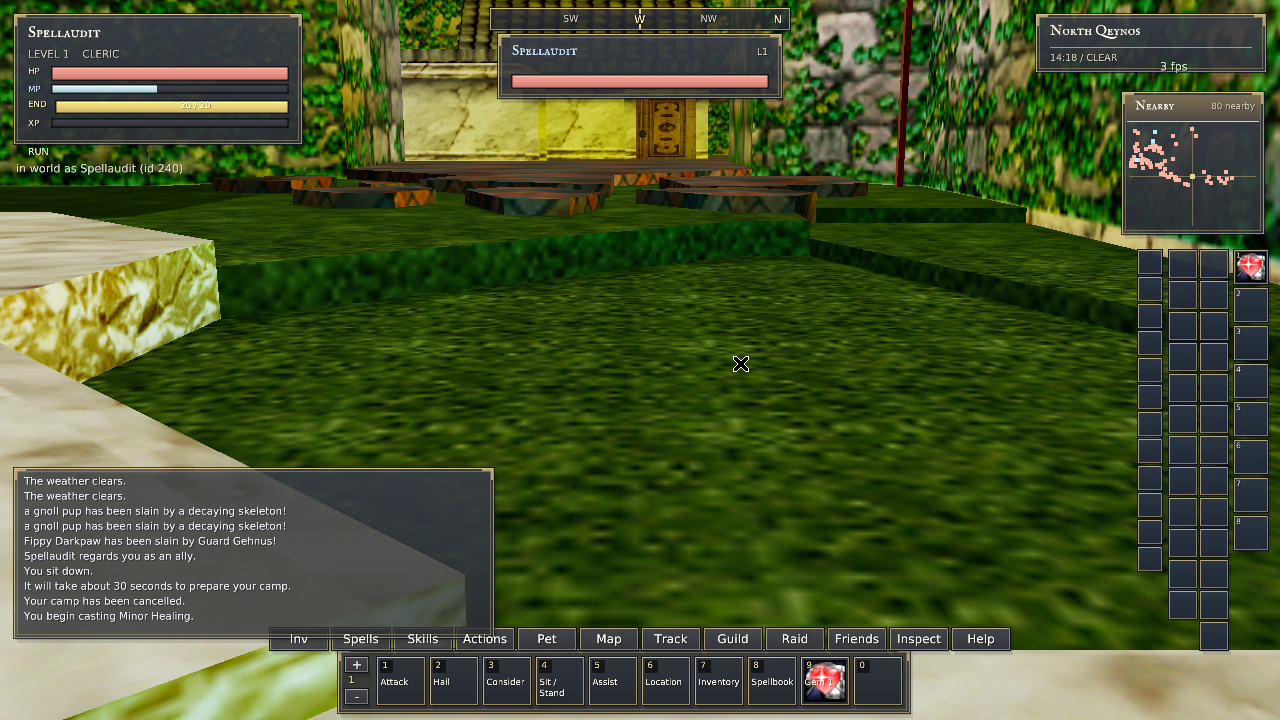 Same character remains in North Qeynos beyond the cancelled logout deadline