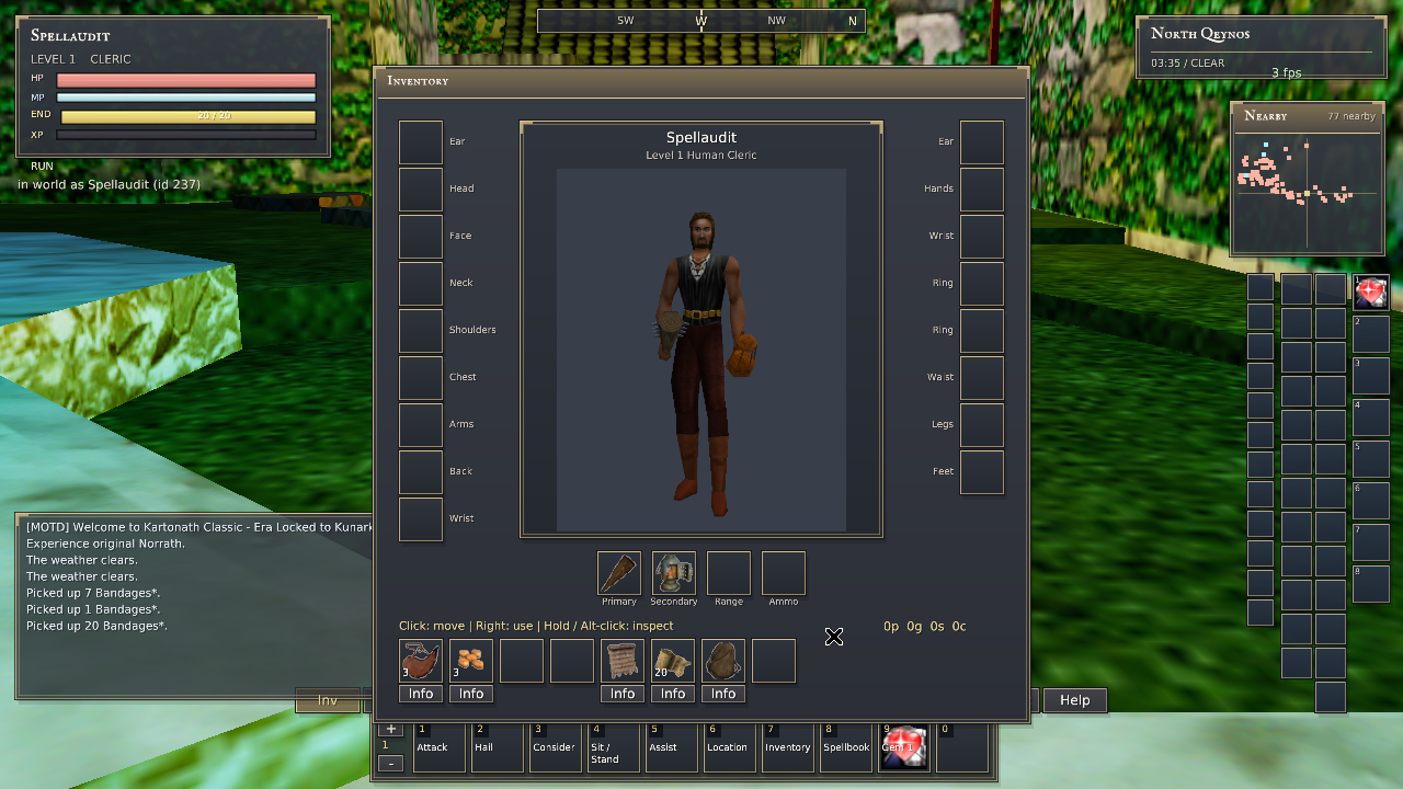 Inventory restored before normal camp