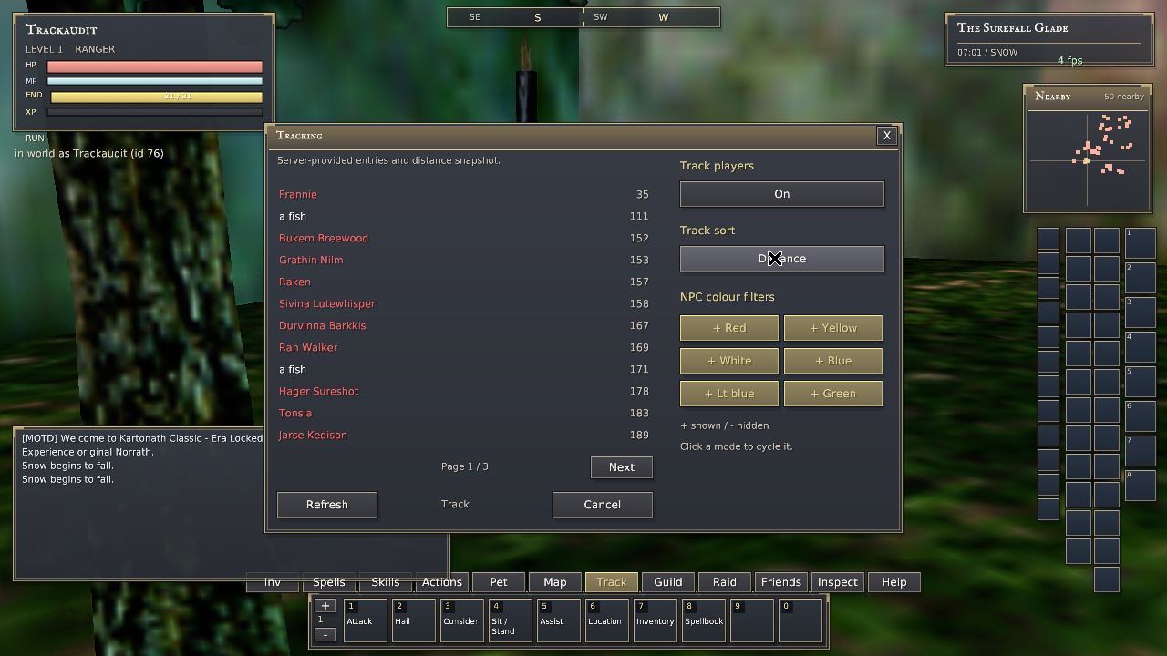 Tracking behaviour check: native-distance.png