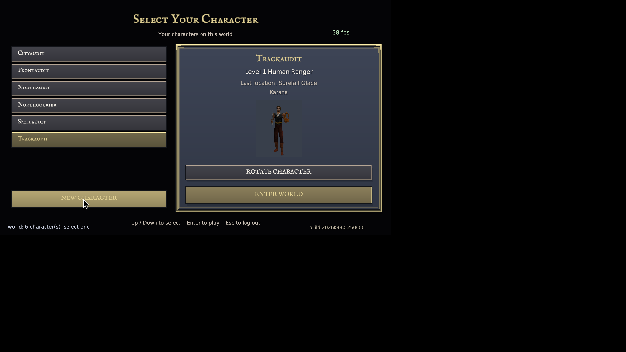 Creation layout check: escape-roster.png