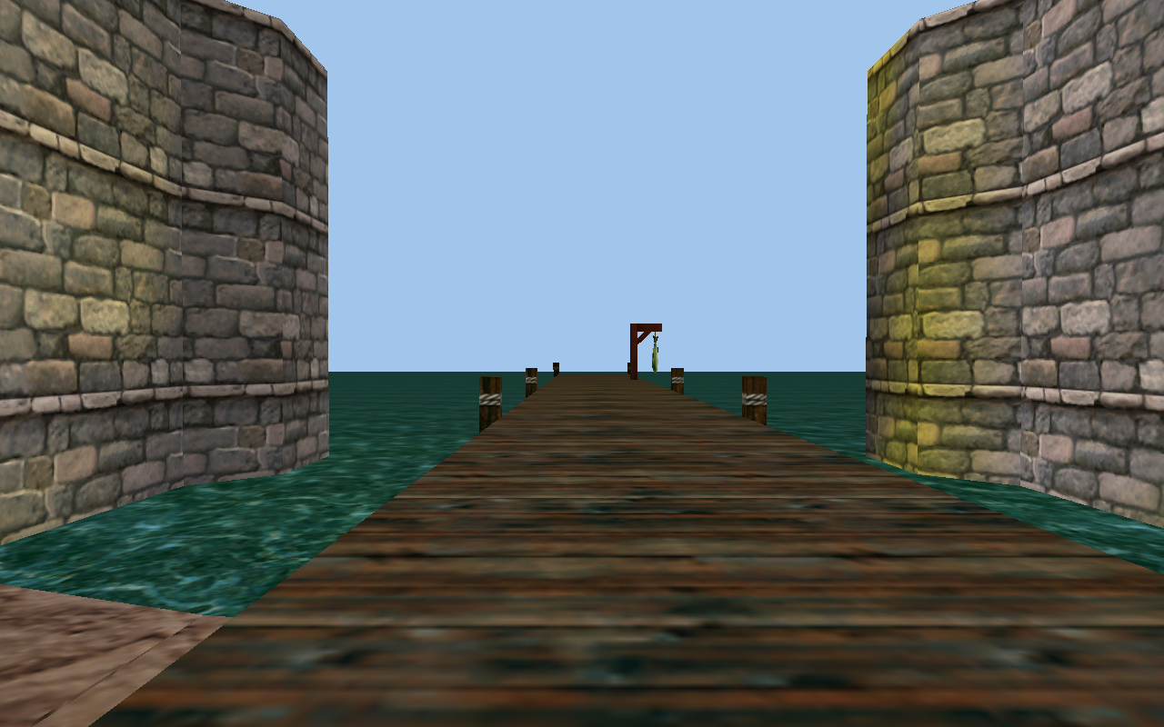 Corrected South Qeynos harbor water beside the pier