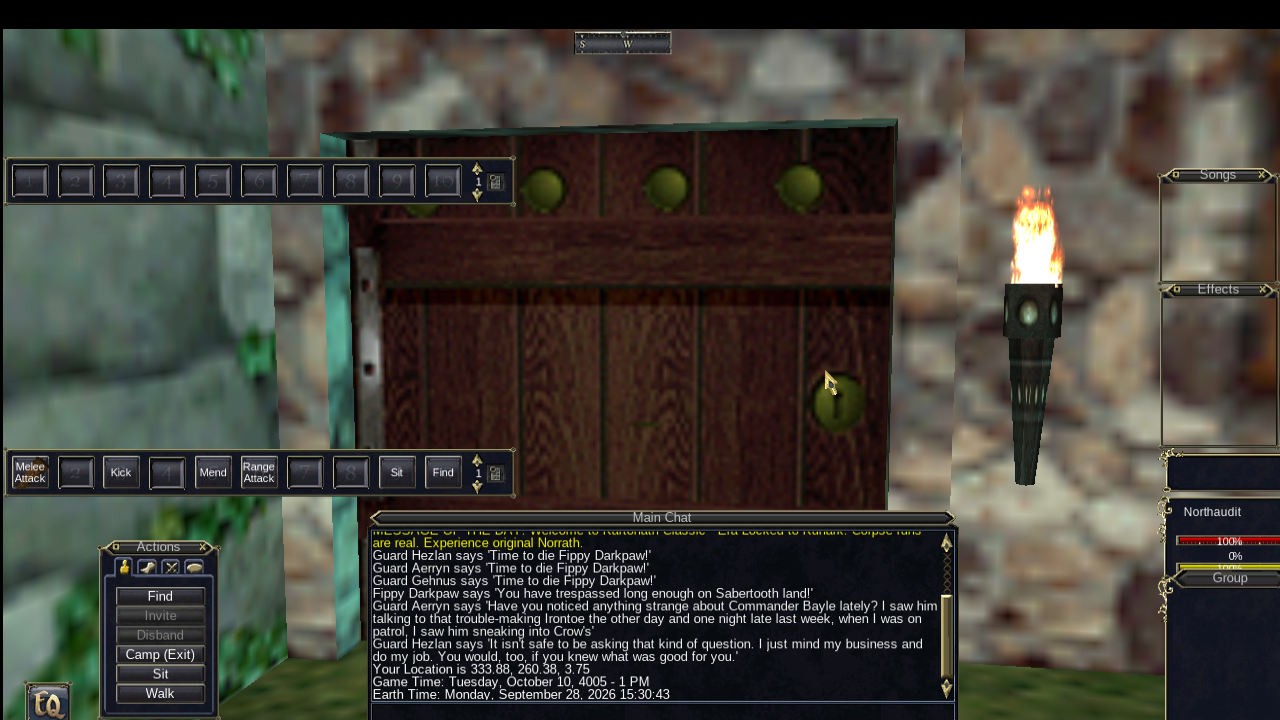 Original Titanium first-person reference of the North Qeynos monk guild door.
